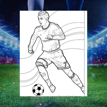 Cristiano ronaldo coloring pages celebrate the iconic soccer player with artist