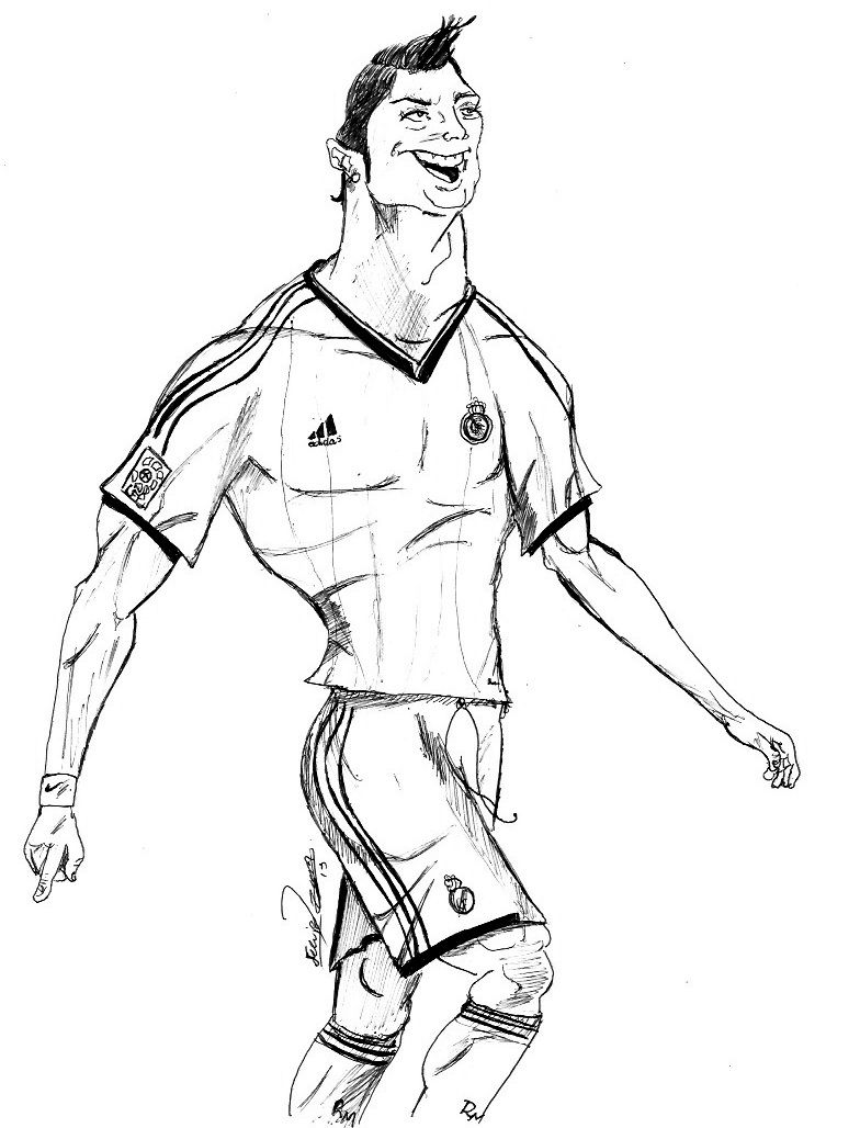 Ronaldo soccer coloring pages
