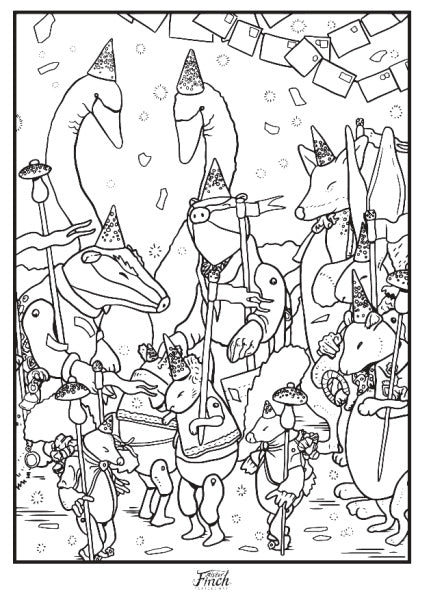 Wish post party colouring in sheet â