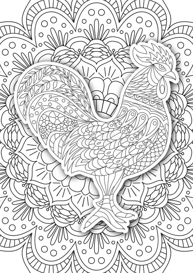 Printable coloring book page for adults