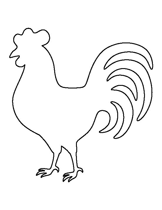 Printable rooster template chicken crafts animal templates rooster craft