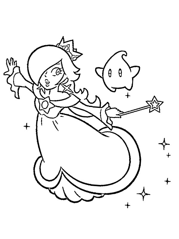 Princess rosalina coloring page