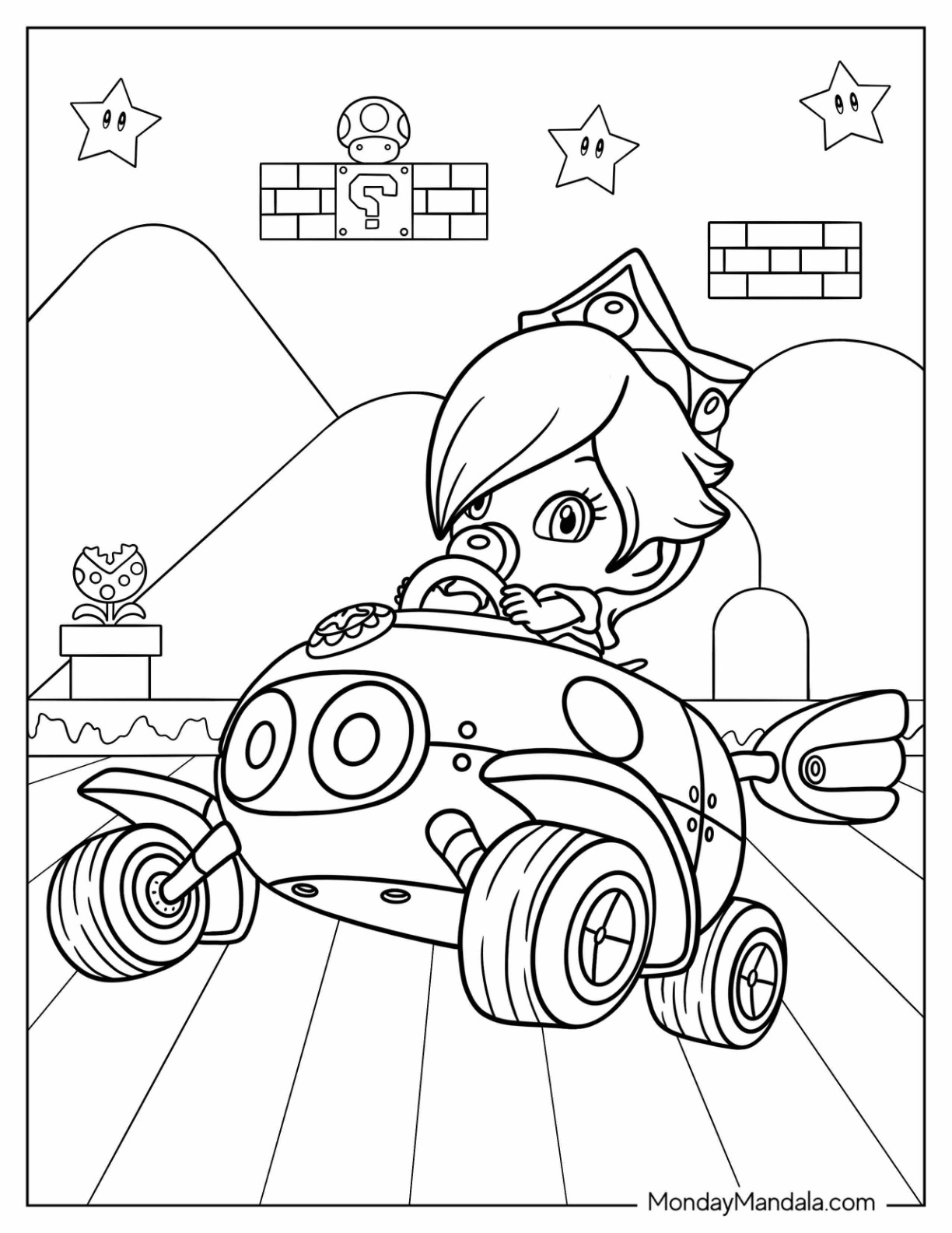 Rosalina coloring pages free pdf printables