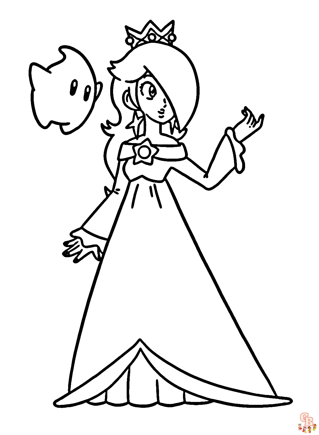 Printable rosalina coloring pages free for kids and adults