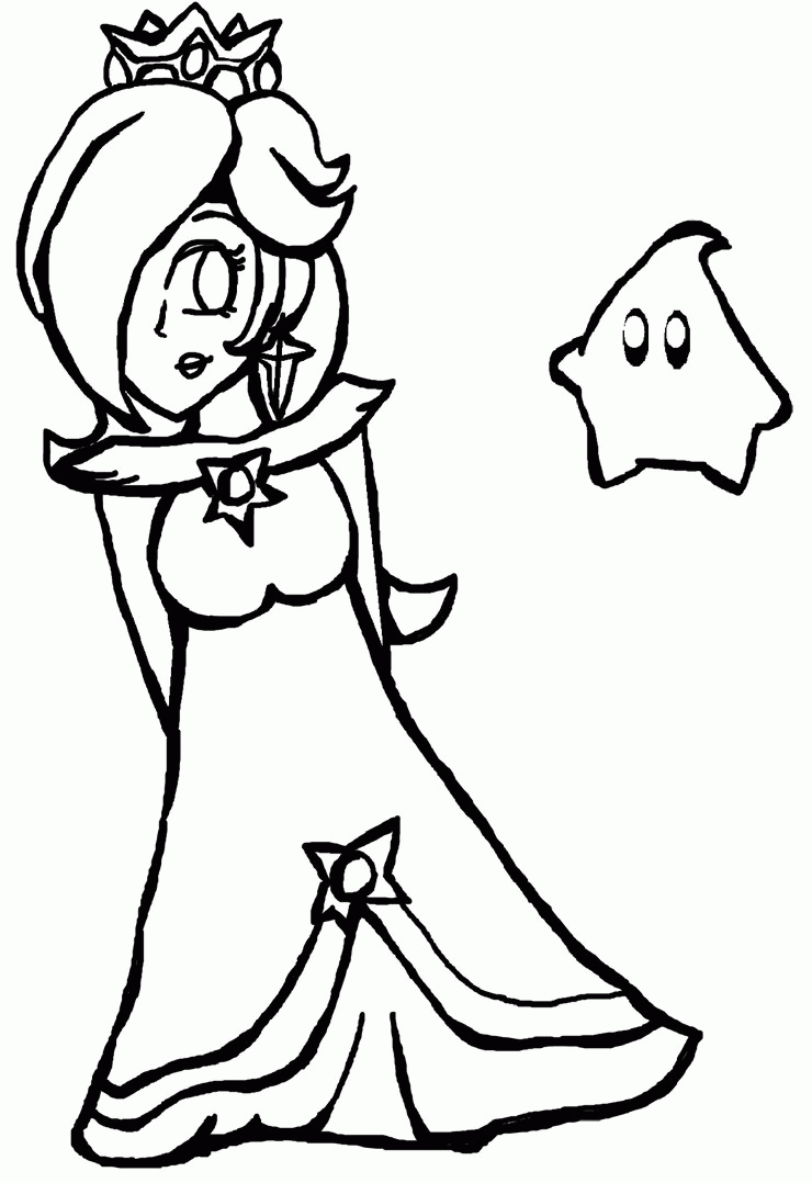 Printable rosalina coloring pages