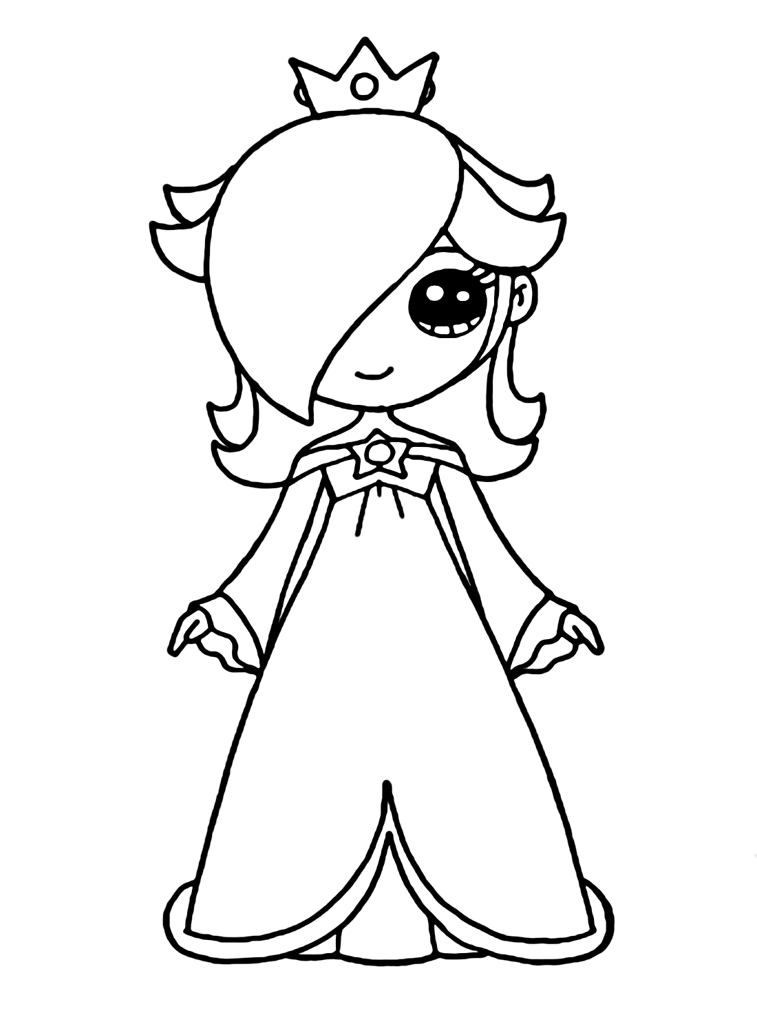 Chibi rosalina coloring page