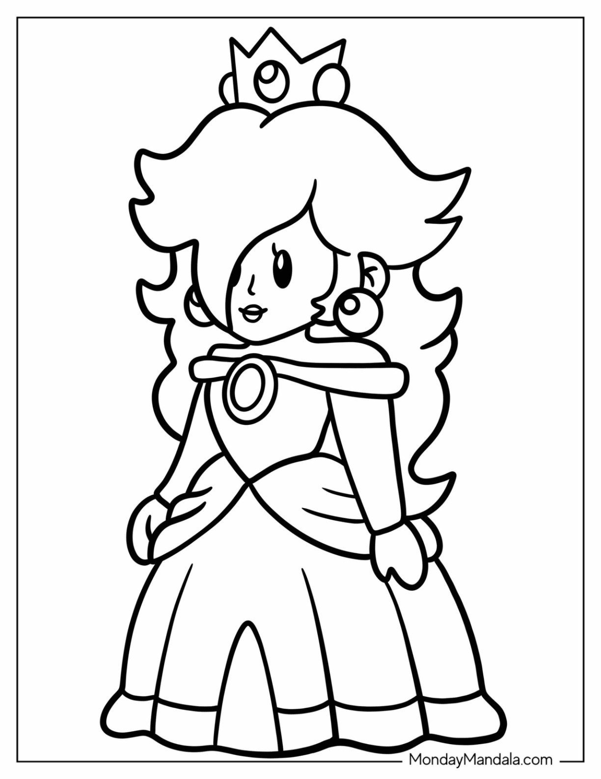 Rosalina coloring pages free pdf printables