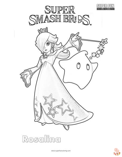 Super smash brothers coloring pages free printable