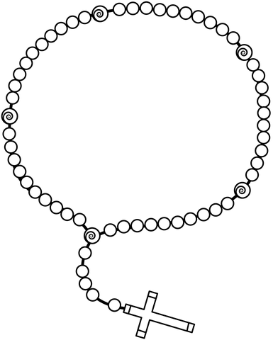 Rosary coloring page free printable coloring pages