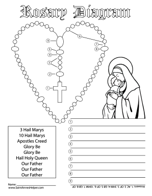 Rosary diagram worksheet answers form