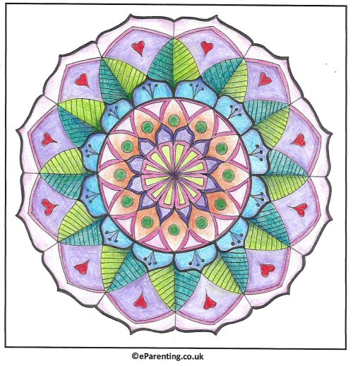 Rose mandala louring picture