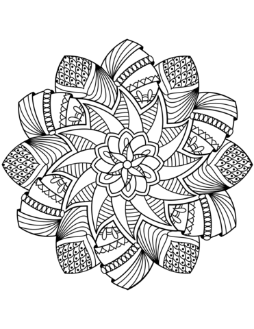 Flower mandala coloring page free printable coloring pages