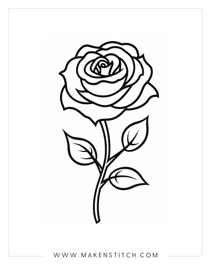 Roses coloring pages for kids and adults