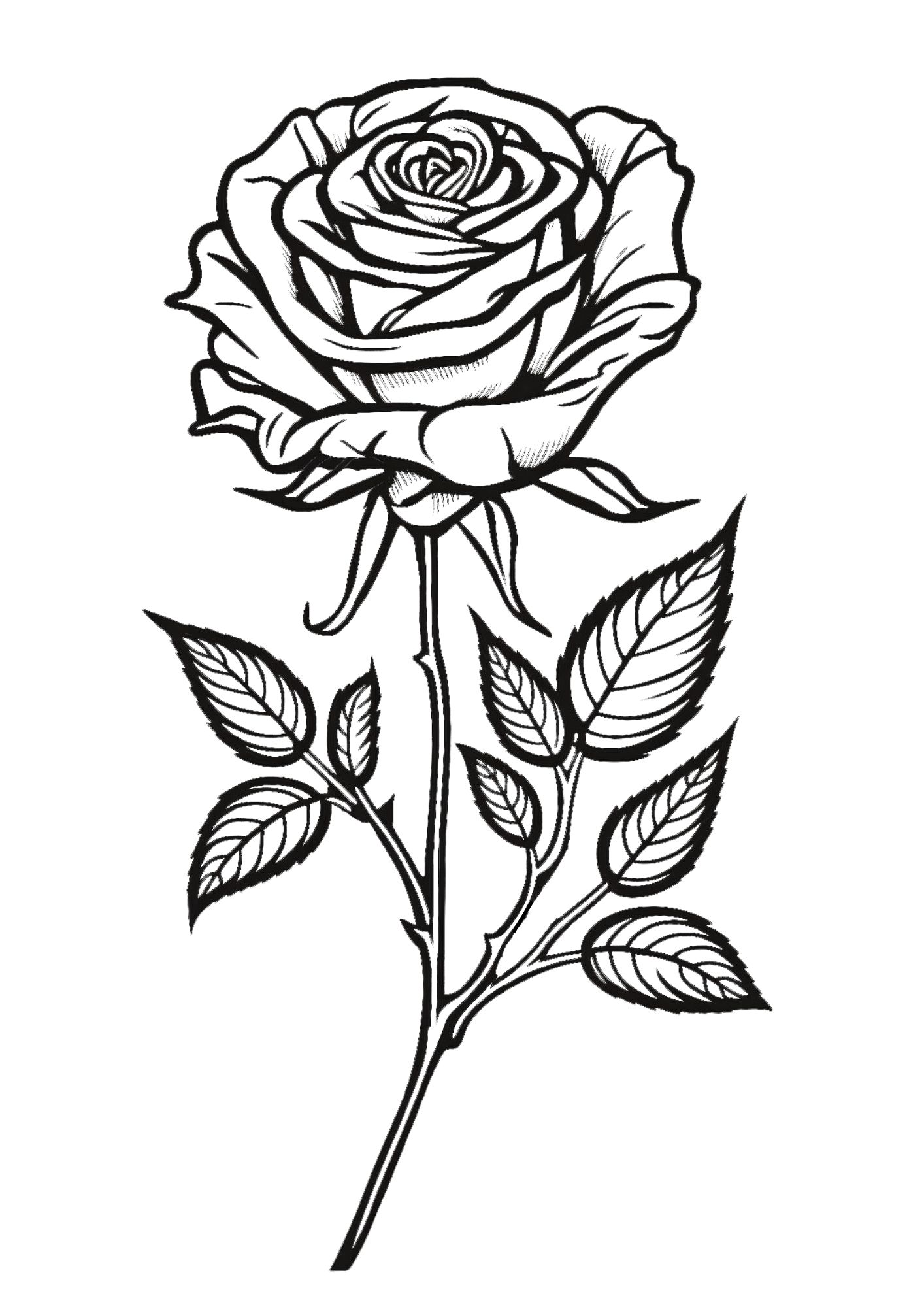 Free printable roses coloring pages for adults and kids