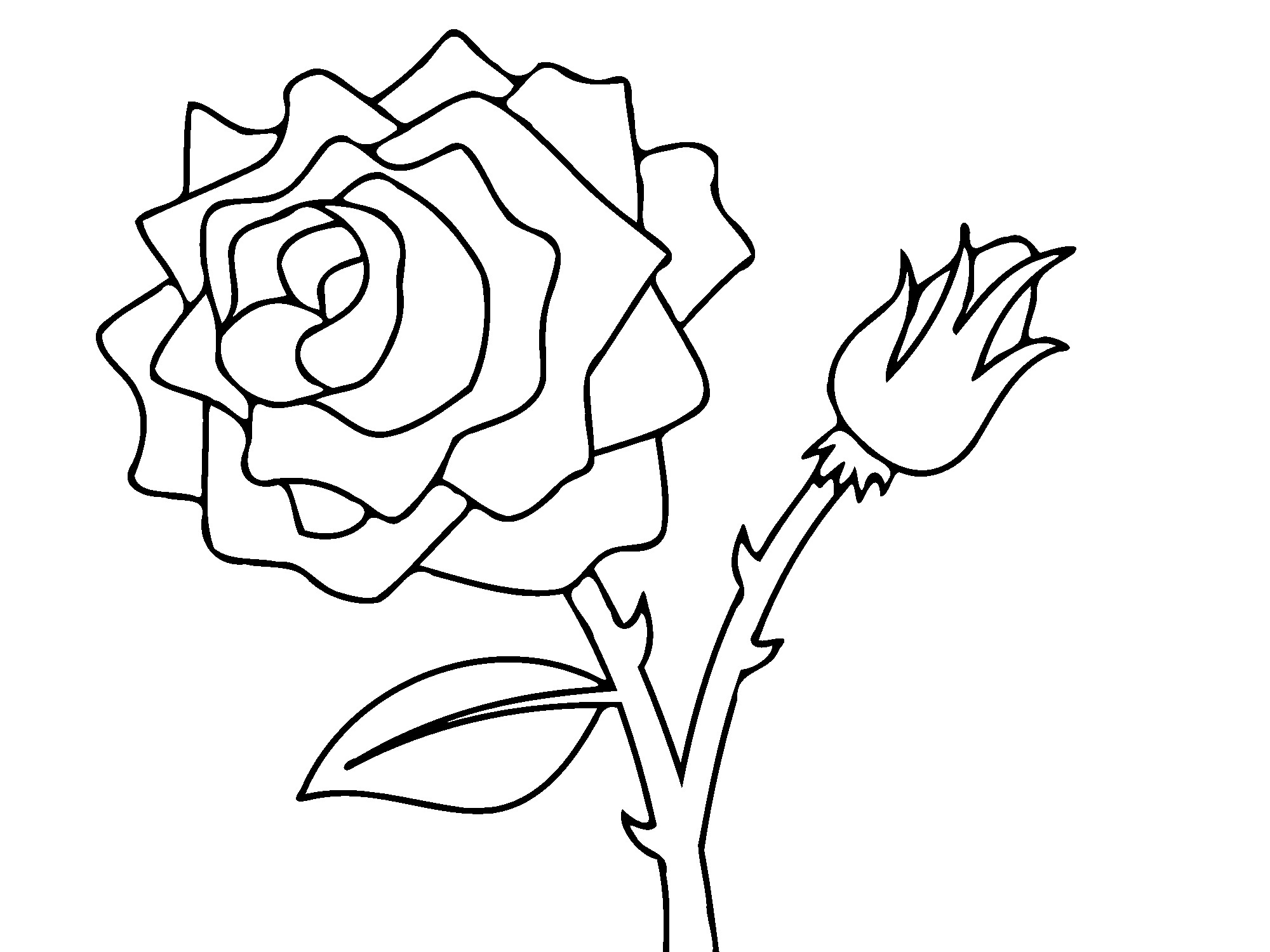 Free printable roses coloring pages for kids