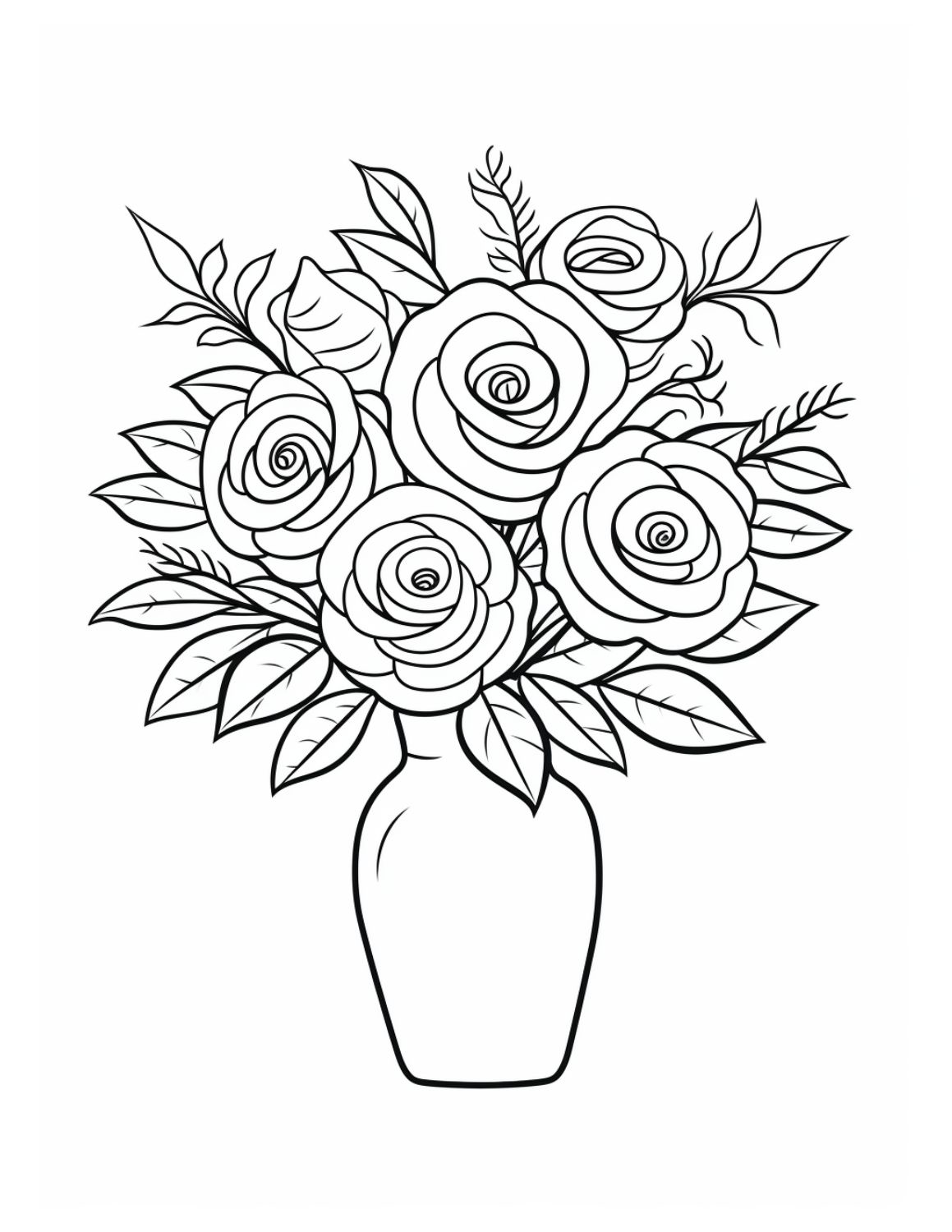 Free rose coloring pages for kids and adults to enjoy skip to my lou