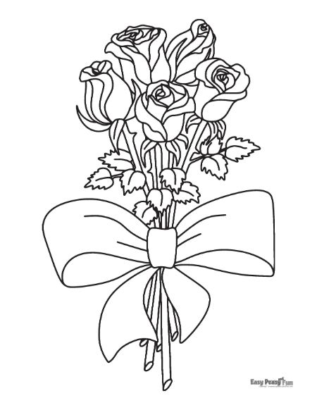 Printable rose coloring pages