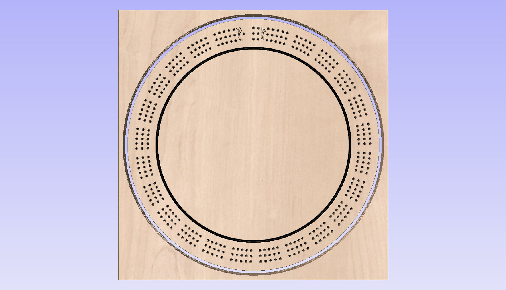 Printable cribbage template