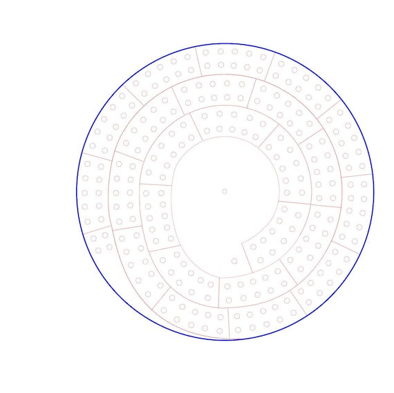 Cribbage board template inch round