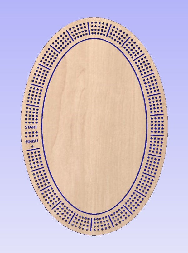 Oval cribbage board cnc files â joeys workshop