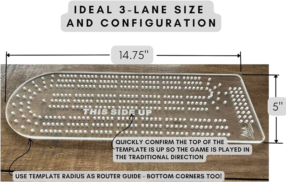 Cribbage board template