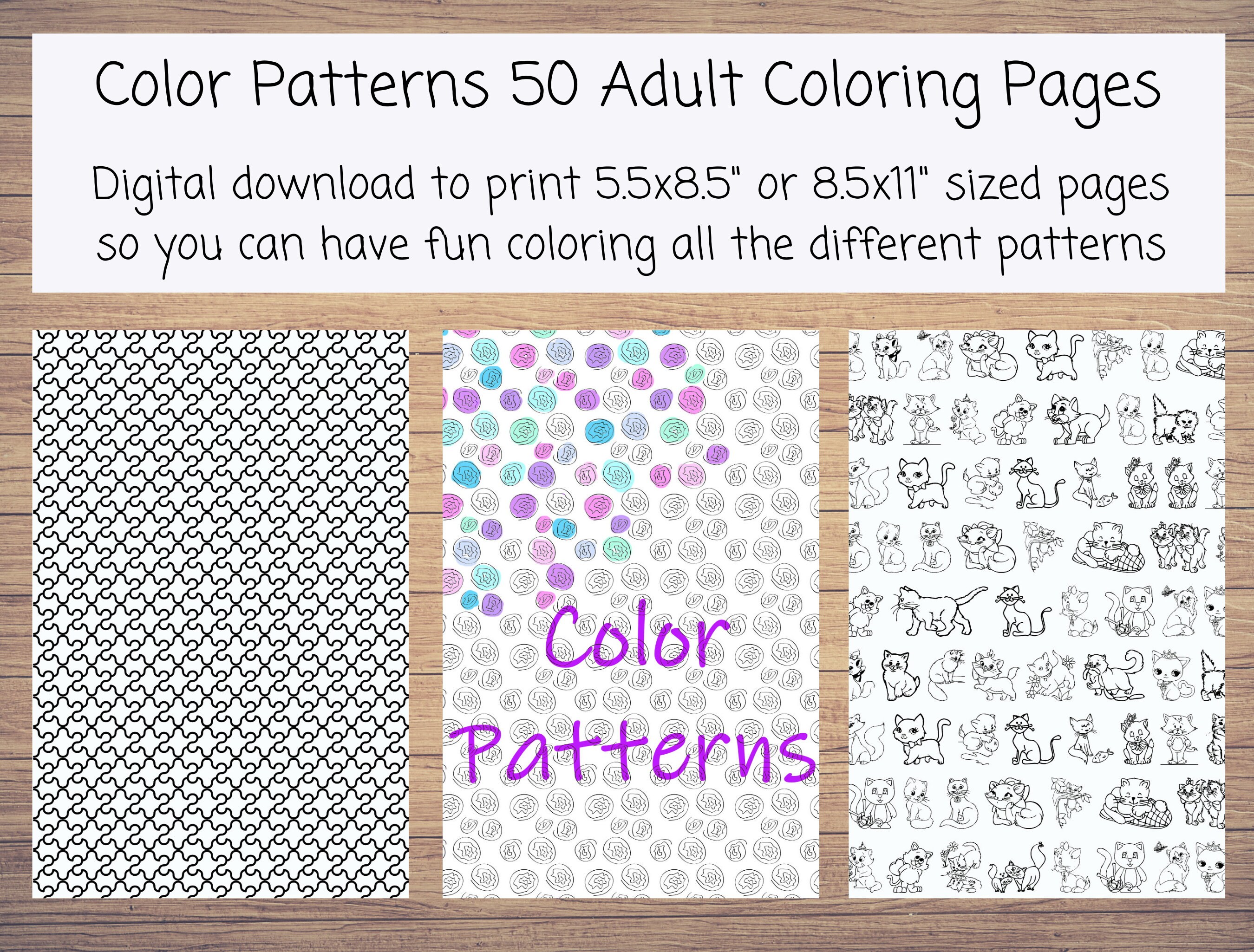 Fun games books coloring books printable patterns to color instant download different patterns for you to have fun coloring coloring pages for adults and teens