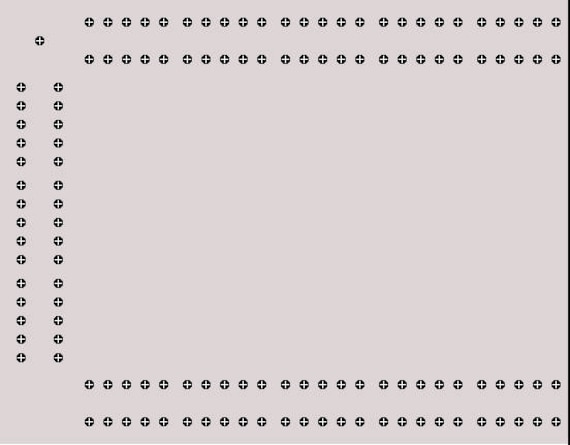 Rectangular cribbage board template crisloid style