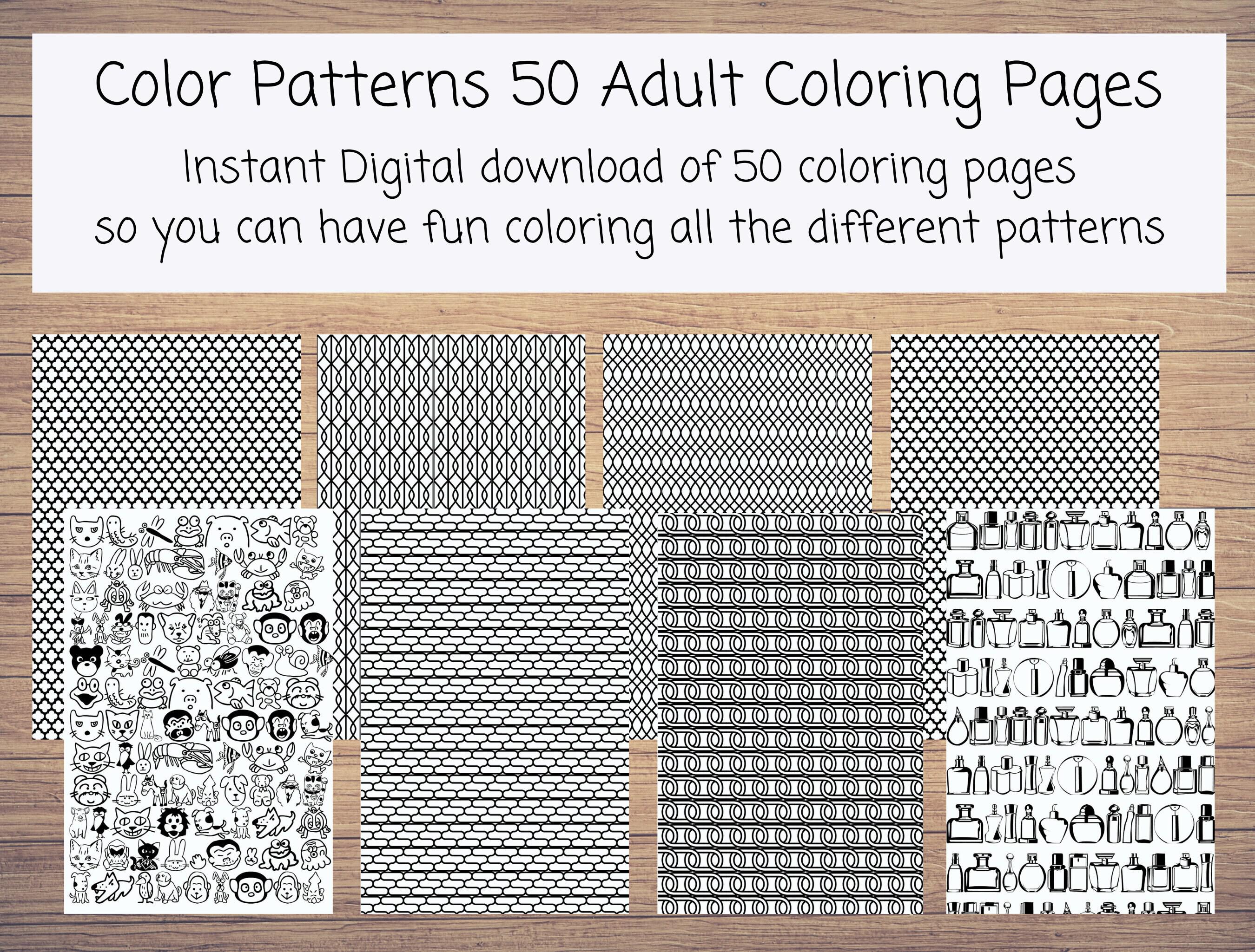 Fun games books coloring books printable patterns to color instant download different patterns for you to have fun coloring coloring pages for adults and teens