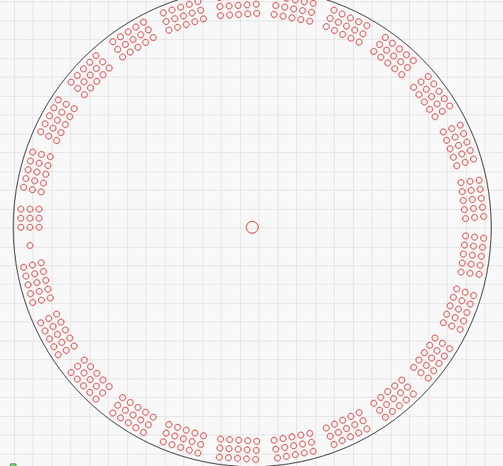 Round cribbage board template