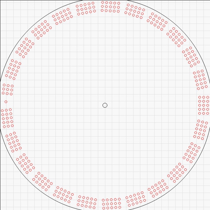 Round cribbage board template