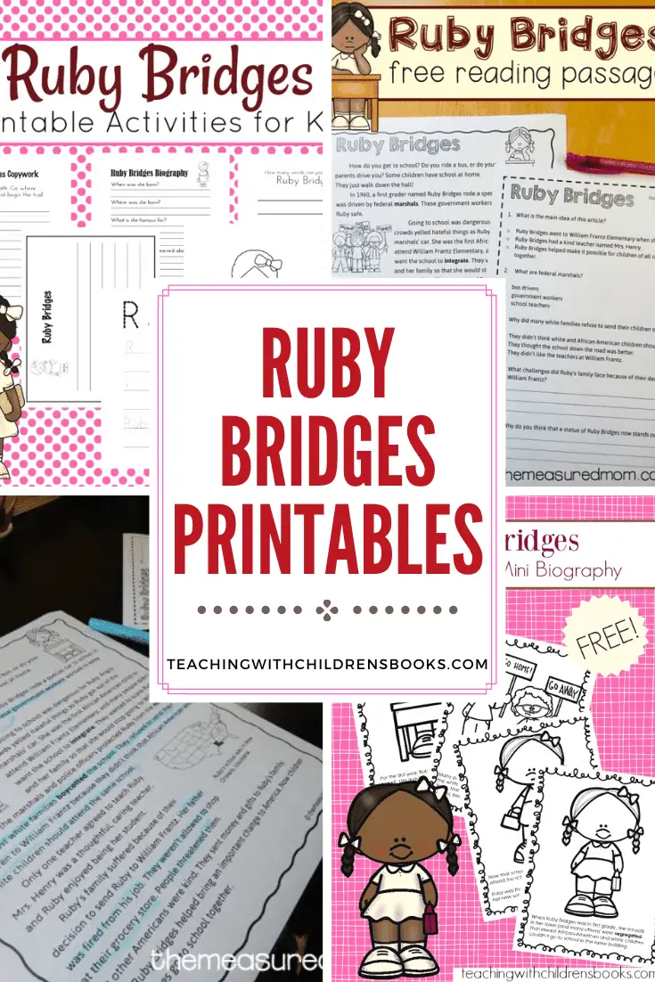 Free ruby bridges printables for elementary students