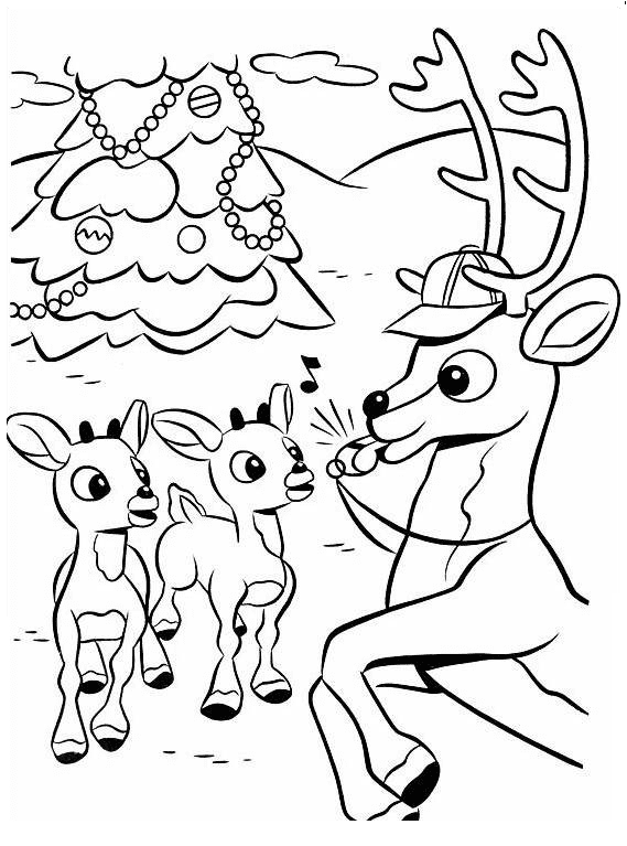 Rudolph coloring pages printable for free download