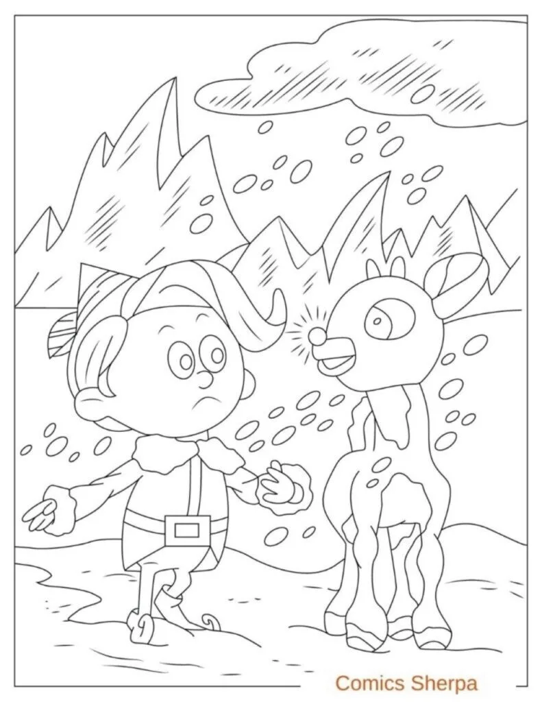 Free reindeer coloring pages print and download pdfs ics sherpa