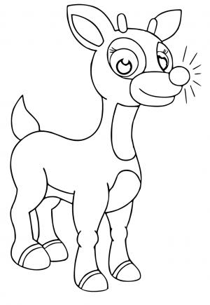 Free printable rudolph the red nosed reindeer coloring pages for adults and kids