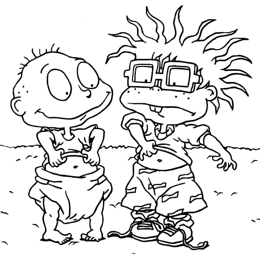 Toomy and chuckie coloring page