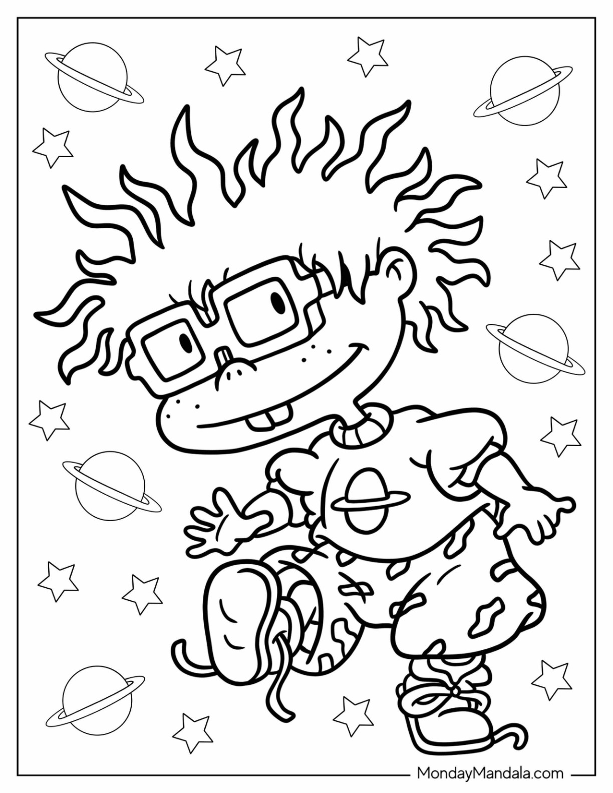 Rugrats coloring pages free pdf printables