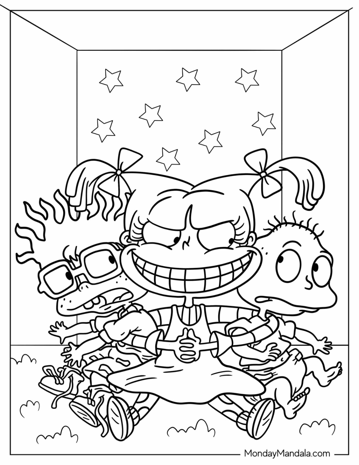 Rugrats coloring pages free pdf printables