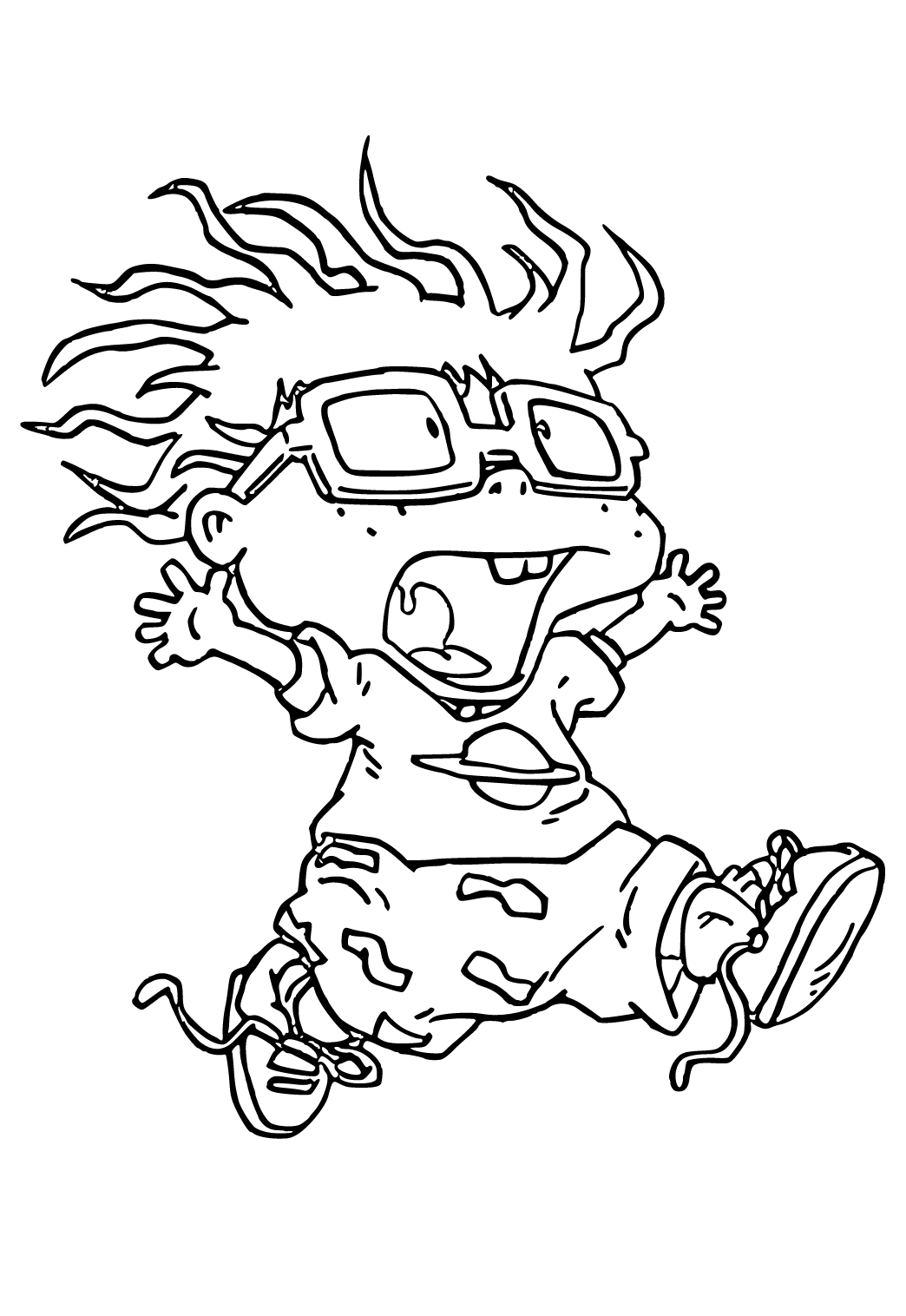 Free printable rugrats fright coloring page for adults and kids