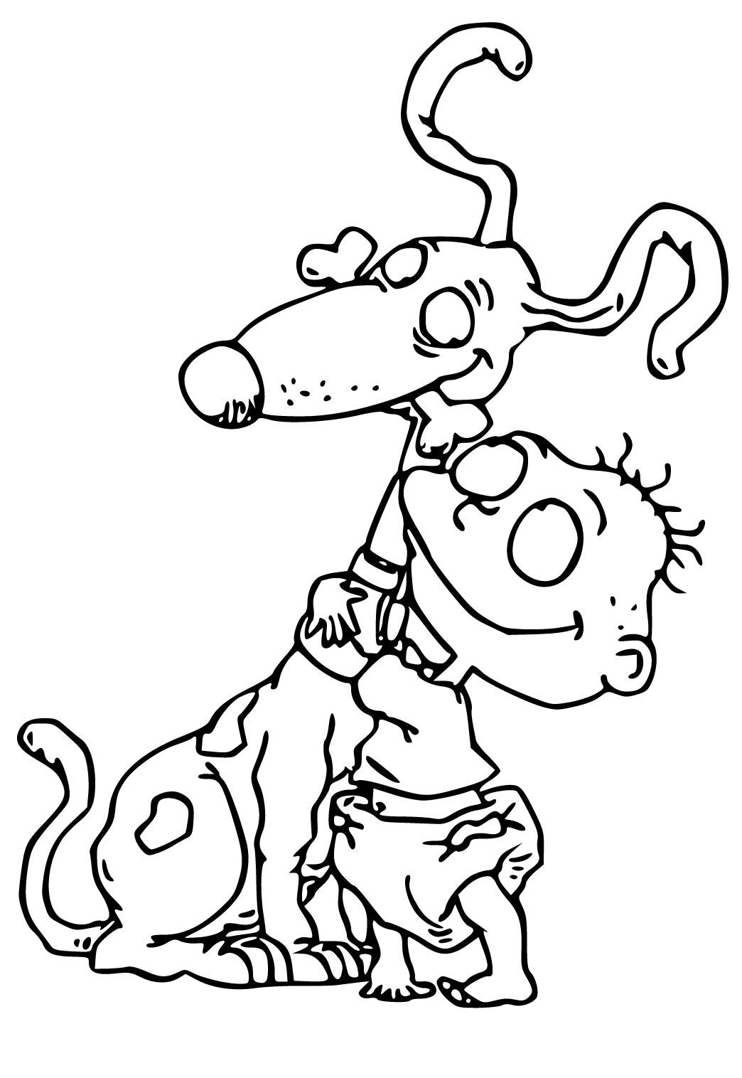 Free printable rugrats embrace coloring page for adults and kids