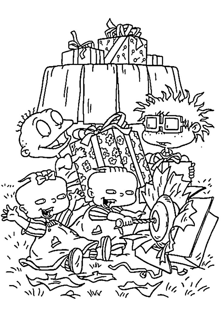 Cool gifts coloring pages for kids printable free