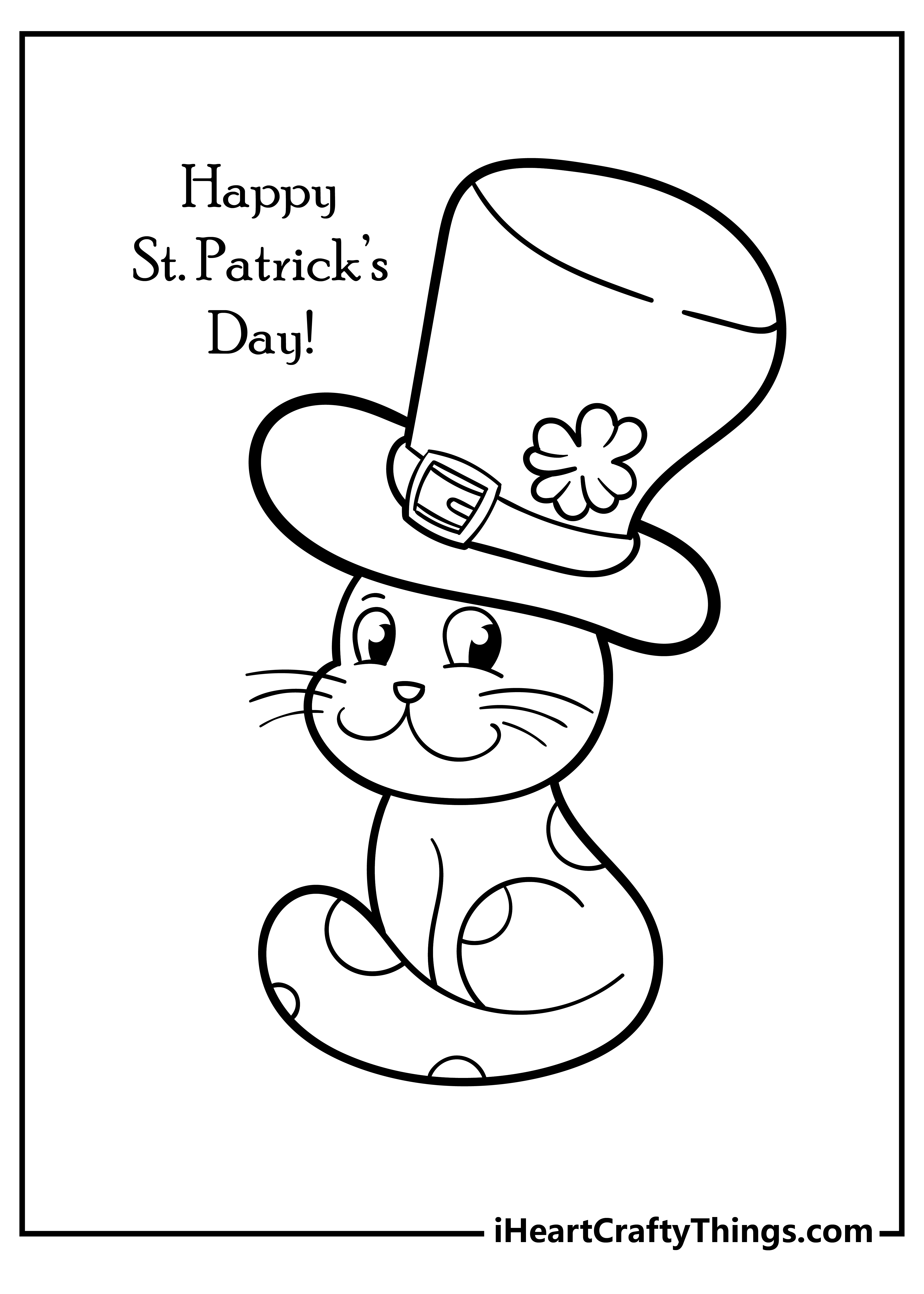 St patricks day coloring pages free printables