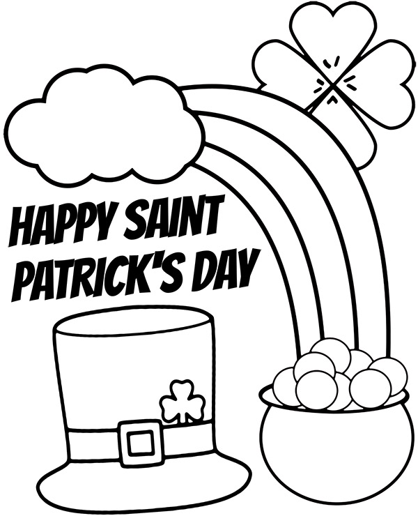 Saint patricks day coloring page