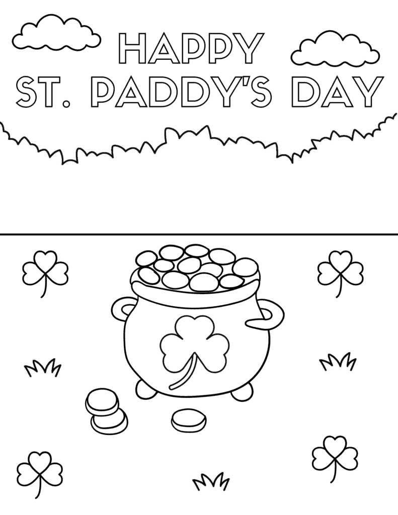 Free st patricks day coloring pages for kids