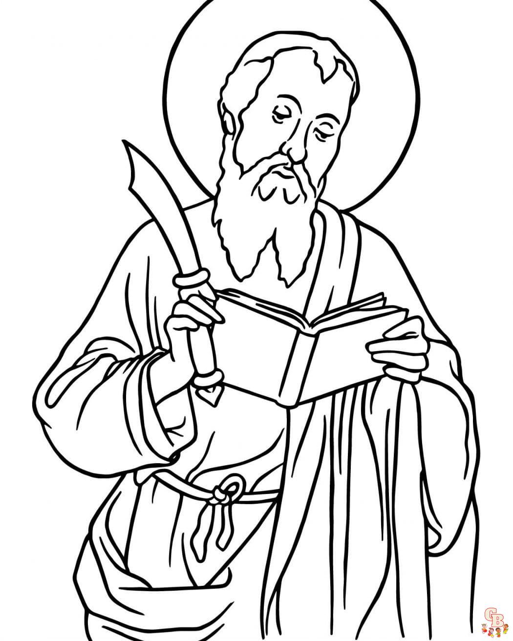 Printable saint coloring pages free for kids and adults