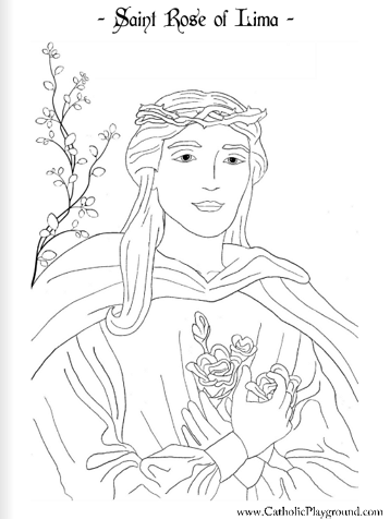 Saints coloring pages â catholic playground