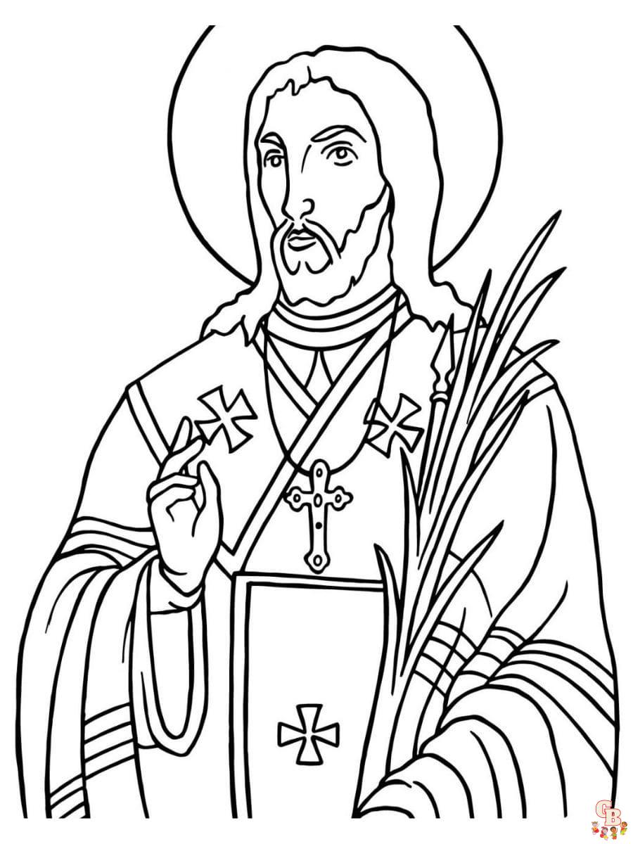 Printable saint coloring pages free for kids and adults