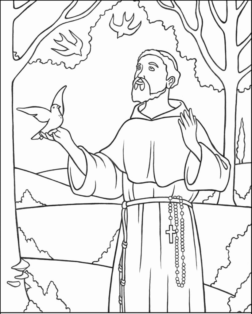 All saints day coloring page activity shelter