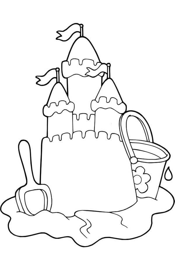 Sand castle coloring pages printable for free download