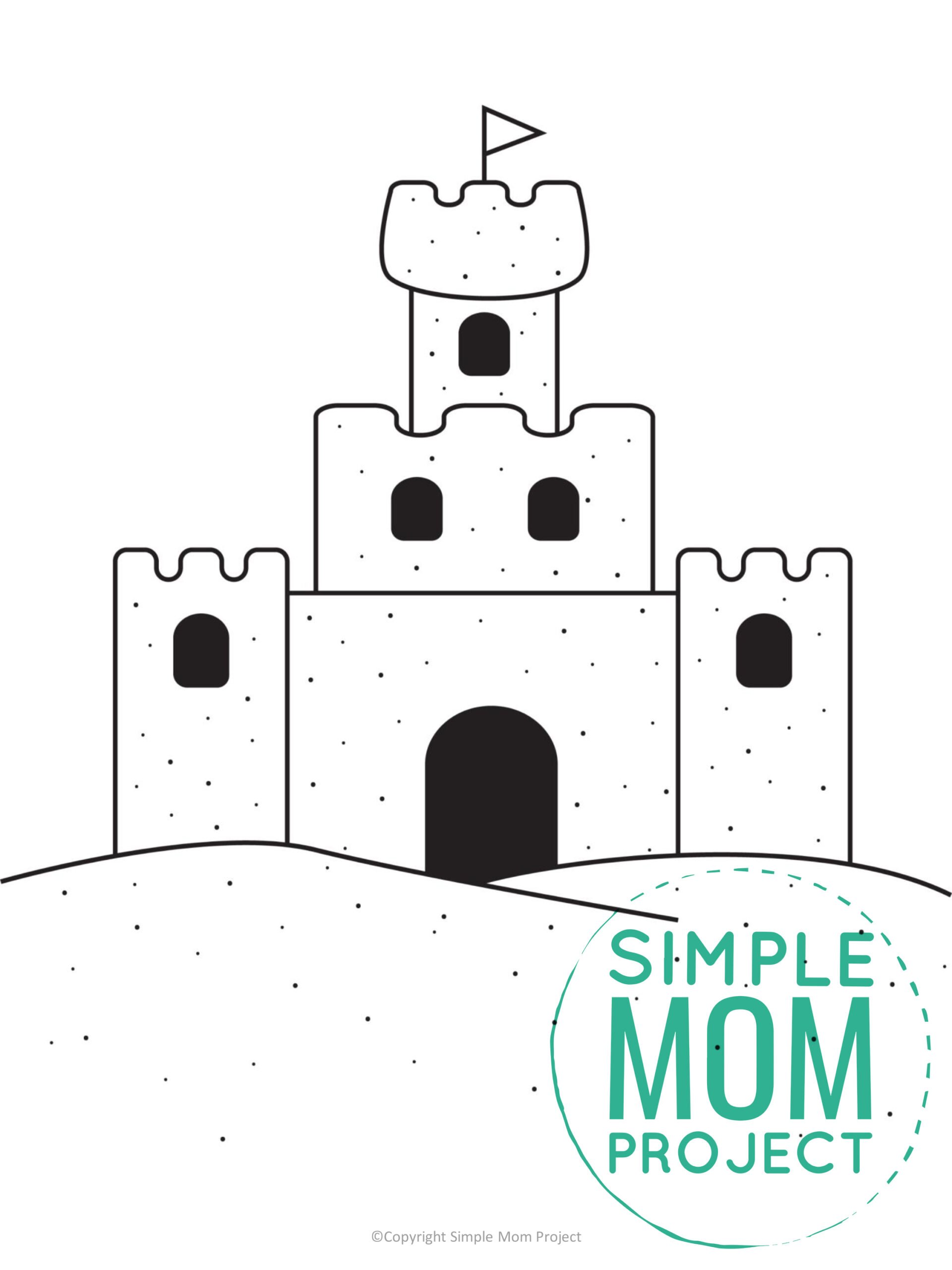 Free printable sandcastle template â simple mom project