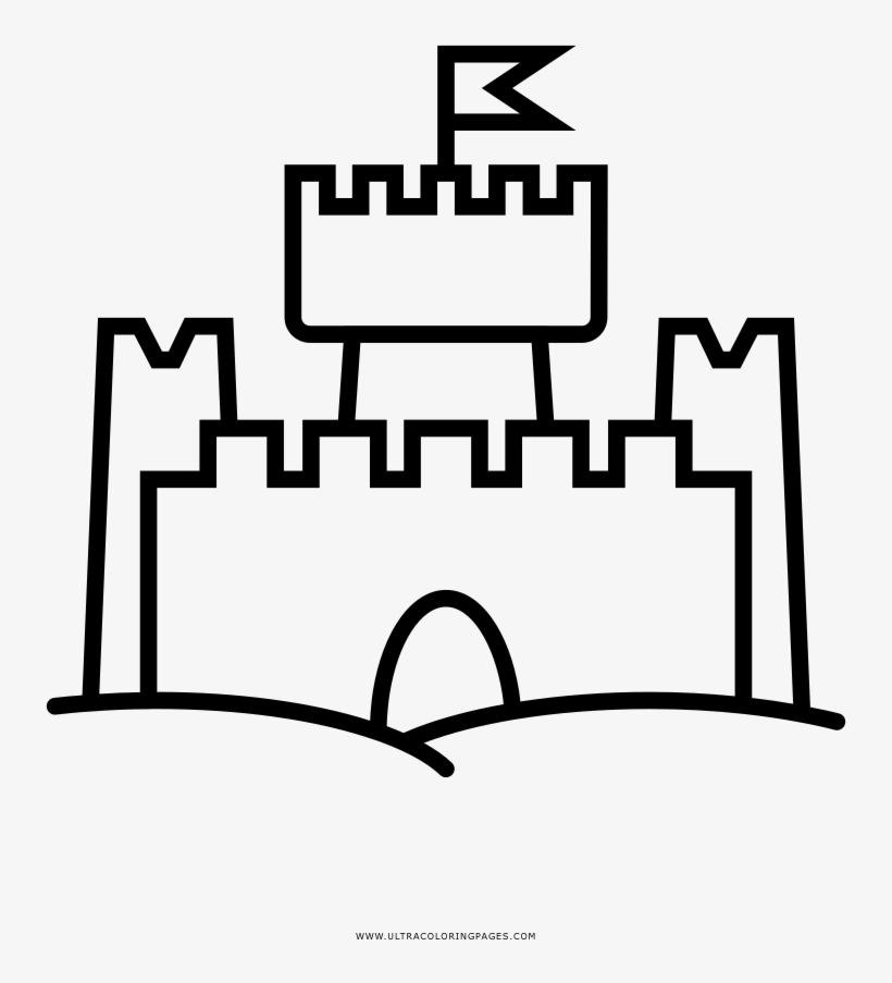 Sandcastle coloring page with sand castle ultra pages